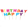 Happy Birthday Cupcake & Cake Topper Picks, Birthday Party picks,